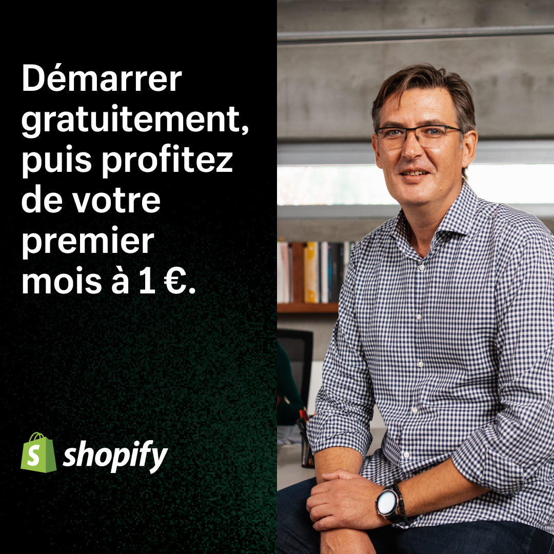 Profitez de 1$ seulement pour votre boutique Shopify pour 2024